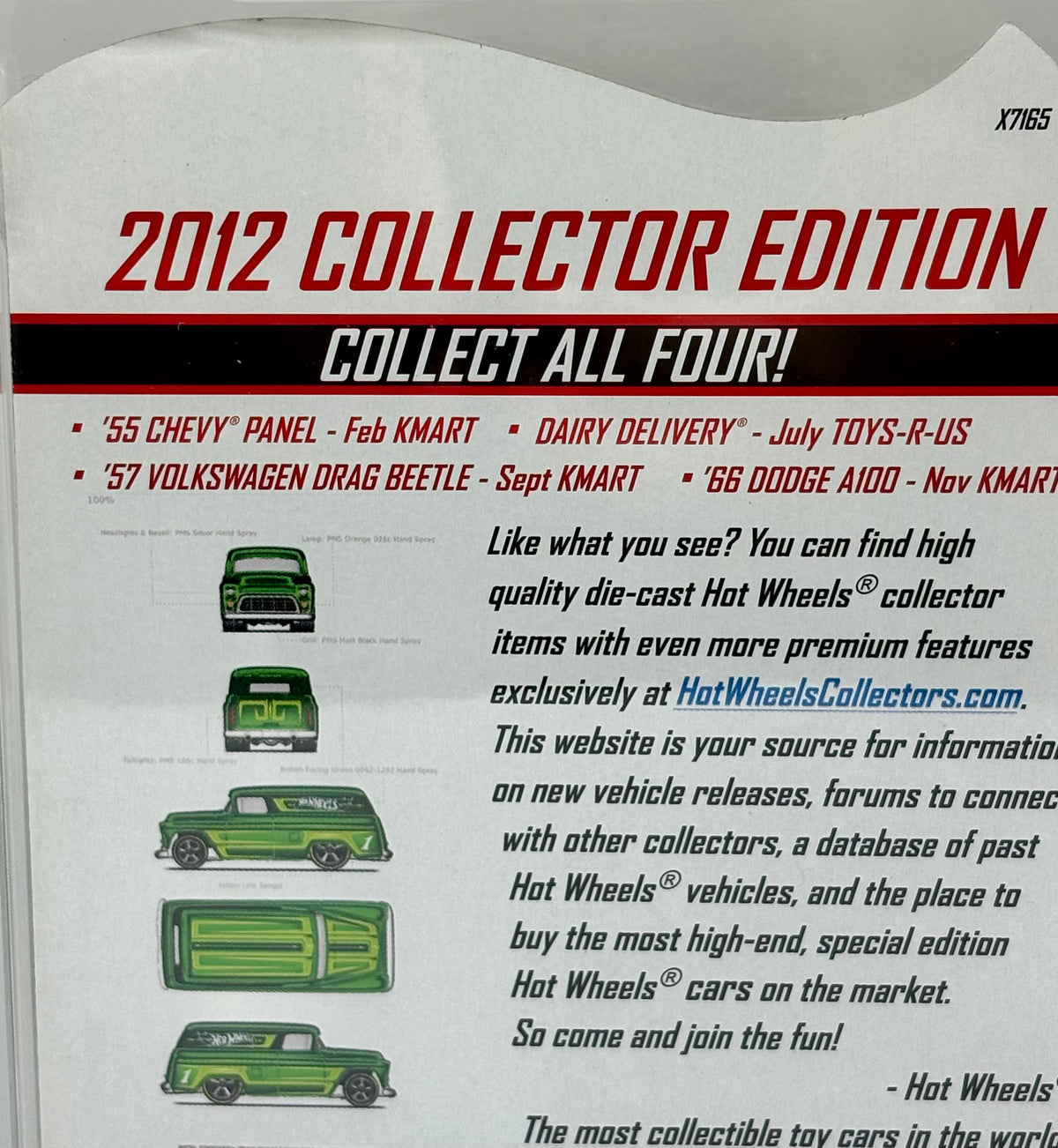 Hotwheels RLC, 2012 Collectors Edition '55 Chevy Panel