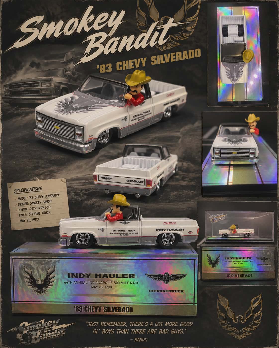 Smokey Bandit '83 Silverado Chevy Truck Cubed and Boxed Limited Edition