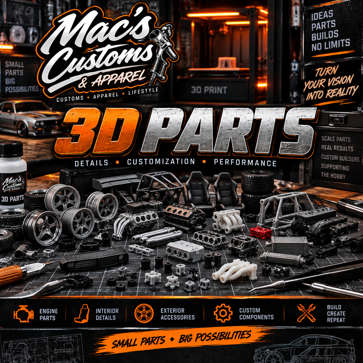 3D Parts & Custom Components