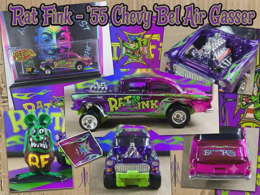 Anonymous Diecast RF Custom 55 Chevy Gasser with 3D Character