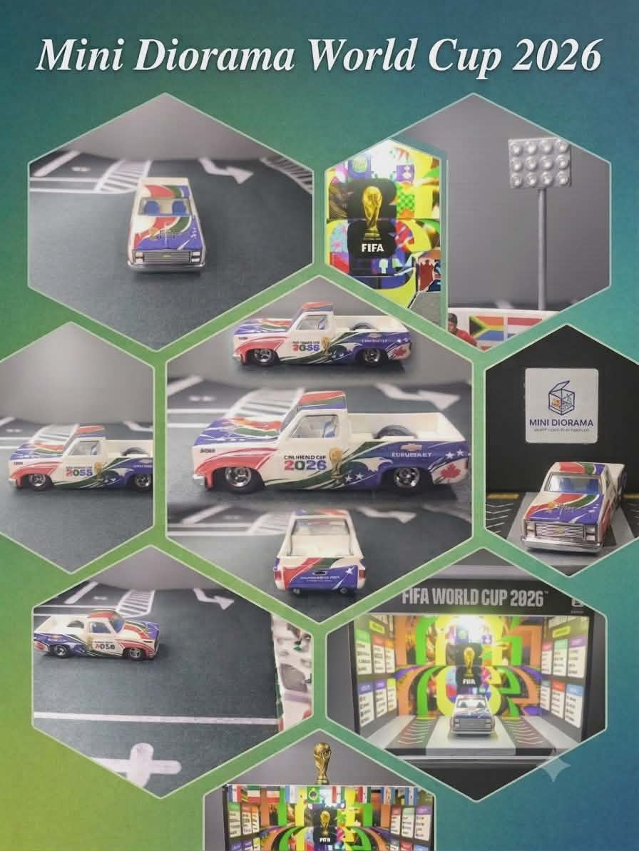 2026 World Cup 83 Silverado in Lighted Diorama and Boxed, Limited Edition